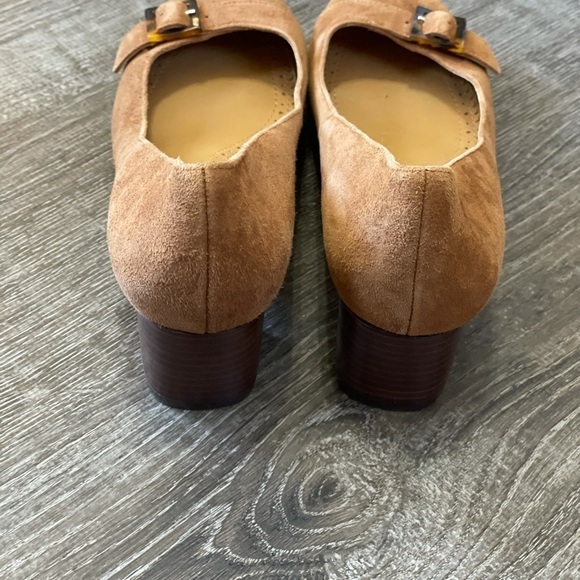 Brooks Brothers Brown Buckle Toe Heeled Loafers size 6.5 - Picture 2 of 7